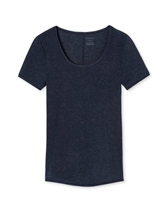 Боди с овальным вырезом горловины, синий Schiesser