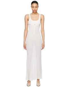 Белый - Платье макси Le Chouchou La Robe Maille Oranger Jacquemus