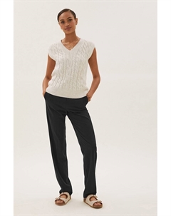 Прямые брюки с завышенной талией, черный Marks & spencer
