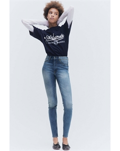 Высокие джинсы скинни, синий H&m