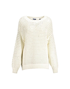 Белый хлопковый женский свитер Gant