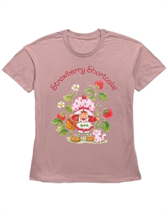 Женская футболка с рисунком Strawberry Shortcake Custard Garden, цвет Desert Pink Licensed character