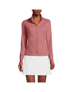 Женская ударопрочная куртка с длинными рукавами и молнией спереди Land End, цвет Dark Rose Clay Lands' end