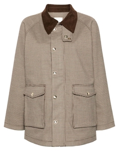 Пиджак Bastille с узором в елочку, коричневый Sandro