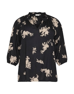 Блузка с коротким рукавом Blouse Sigrida, черный Kaffe curve