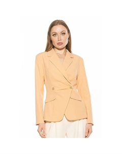 Женский блейзер Tansy с драпировкой и мягкой структурой на одной пуговице, цвет Almond Alexia admor