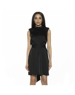 Женское платье прямого кроя без рукавов Brixton Mockneck, черный Alexia admor