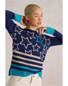 Городской многозвездный джемпер, синий White stuff