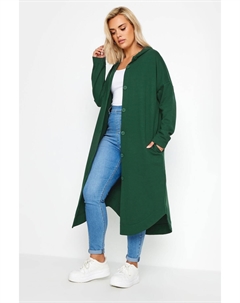 Куртка с капюшоном на пуговицах, зеленый Yours curve