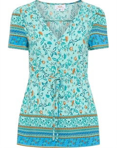 Блуза FESTIVAL Blouse, цвет Blue/Turquoise/Cyan blue Usha