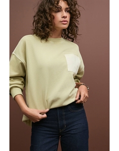 Толстовка из 100% хлопка с круглым вырезом и карманом спереди, зеленый Next