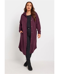 Куртка с капюшоном на пуговицах, красный Yours curve