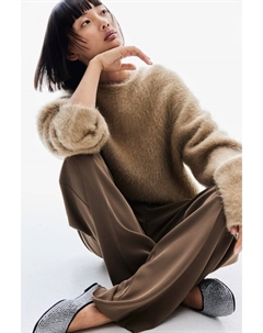 Прямые брюки, коричневый H&m