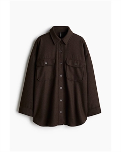 Твиловая блузка оверсайз, коричневый H&m