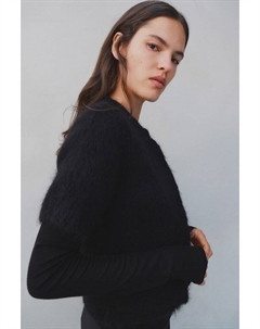 Кардиган из смеси мохера, черный H&m