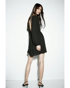 Платье с открытой спиной, черный H&m