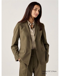 Пиджак, оливковый Uniqlo
