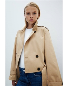Короткий тренч, бежевый H&m