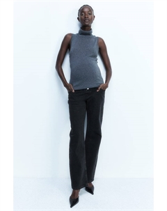 Мама прямые джинсы, черный H&m