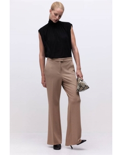 Расклешенные брюки из джерси, бежевый H&m