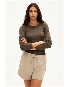 Рубашка из джерси в рубчик, зеленый H&m