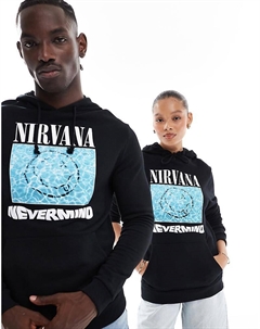 DESIGN — худи черного цвета с лицензионным принтом «Nirvana» Asos