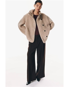 Повседневная куртка из флиса Тедди, бежевый H&m