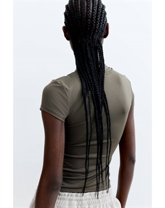 Футболка, облегающая фигуру, зеленый H&m