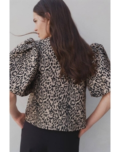 Блузка с объемными рукавами, бежевый H&m