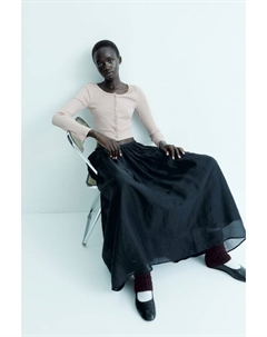 Рубашка в рубчик с планкой на пуговицах, розовый H&m