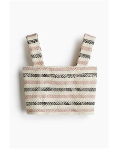 Блестящий фактурный топ, бежевый H&m