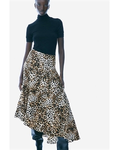 Асимметричная юбка миди, бежевый H&m