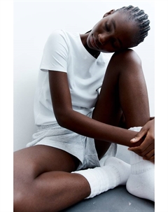 Футболка, облегающая фигуру, белый H&m