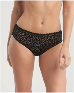 Ежедневные невидимые трусики из кружева с цветочным принтом Dentelle, черный Dim