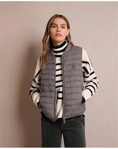 Бордовый стеганый женский жилет на молнии, серый Scalpers