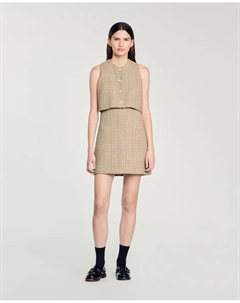 Твидовое платье, коричневый Sandro