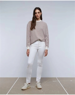 Женские джинсы скинни с застежкой на пуговицы и петлями на талии, белый Scalpers