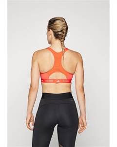 Спортивный бюстгальтер средней поддержки POWERREACT TECHFIT, красный Adidas