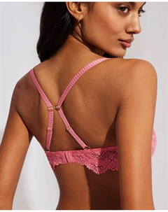 Бюстгальтер пуш-ап с кружевом, розовый Selmark