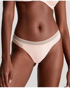 Стринги с эластичным кружевным поясом, розовый Calvin klein