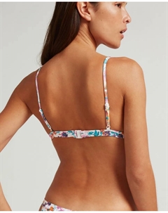 Бюстгальтер бикини Sporty Blossom с треугольными чашечками и съемными поролоновыми вставками и регулируемыми бретелями, мультиколор Robin collection