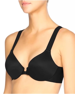 Бюстгальтер на косточках с широкими бретелями и застежкой спереди, черный Spanx