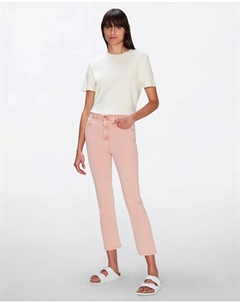 Женские легкие узкие брюки-скинни до щиколотки с высокой посадкой, оранжевый 7 for all mankind