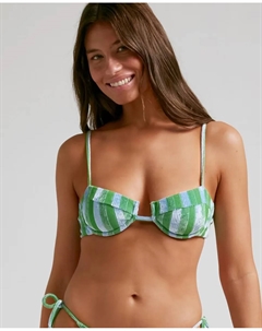 Бюстгальтер бикини-балконет Divino из структурированной ткани и съемных поролонов, мультиколор Robin collection