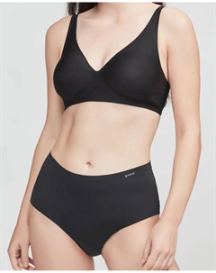 Высокие трусики из кружева и микрофибры, вырезанные лазером, черный Gisela