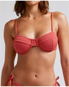 Верх бикини-балконет RedSand со структурой и съемным пеноматериалом, красный Robin collection