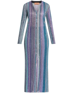 Плиссированный кардиган с пайетками, синий Missoni