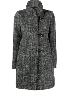 Однобортное пальто с высоким воротником, черный Fay