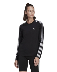 Блуза Sportswear Essentials 3-Stripes Long-Sleeve Top, черный Adidas