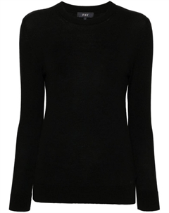 Свитер с вышитым логотипом, черный Fay